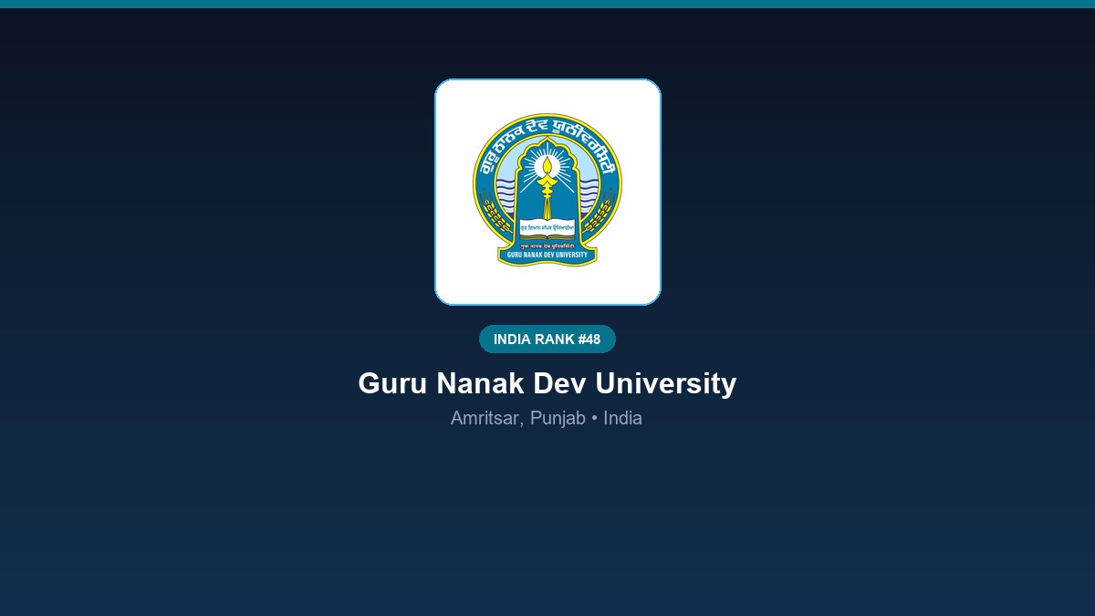 inst 48 rank 48 guru nanak dev university gndu p
