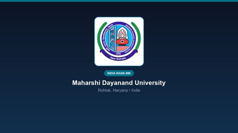 inst 50 rank 50 maharshi dayanand university mdu