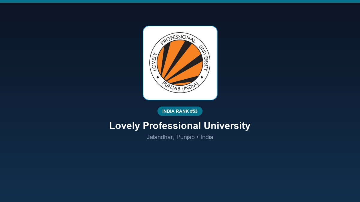 inst 53 rank 53 lovely professional university l