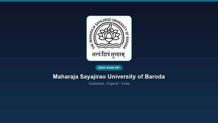 inst 57 rank 57 maharaja sayajirao university of