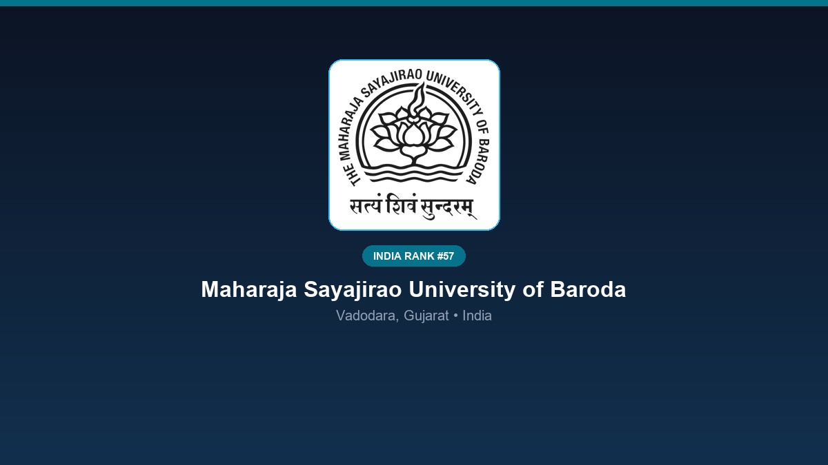 inst 57 rank 57 maharaja sayajirao university of