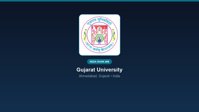 inst 58 rank 58 gujarat university psychology co