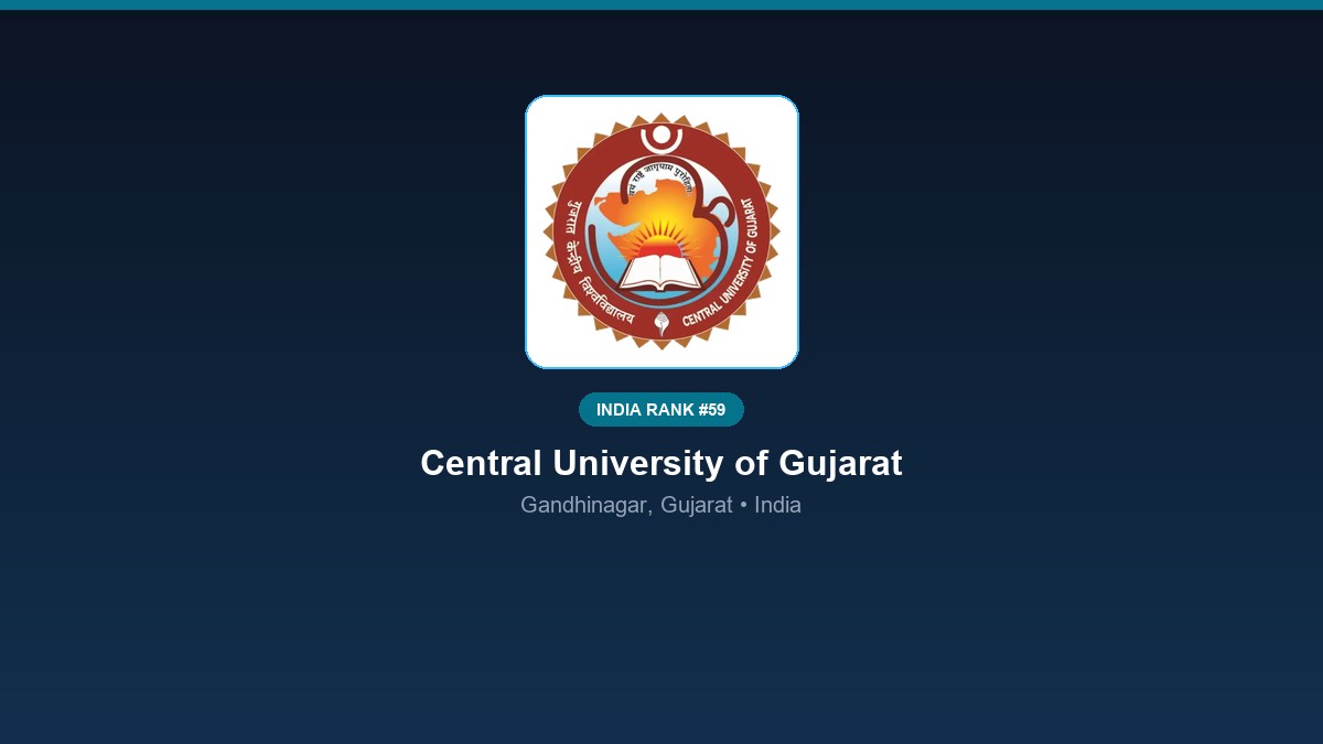 inst 59 rank 59 central university of gujarat cu