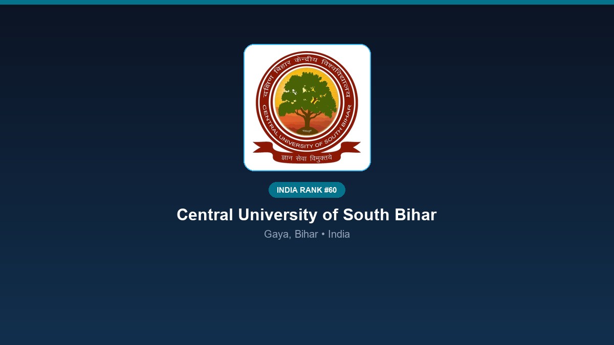 inst 60 rank 60 central university of south biha