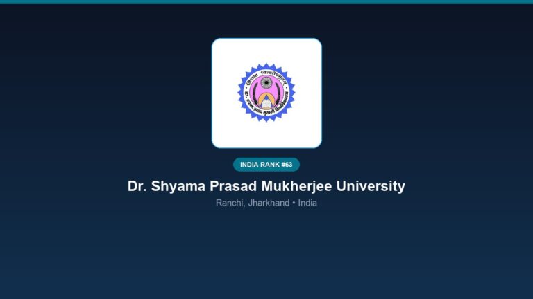 inst 63 rank 63 dr shyama prasad mukherjee unive