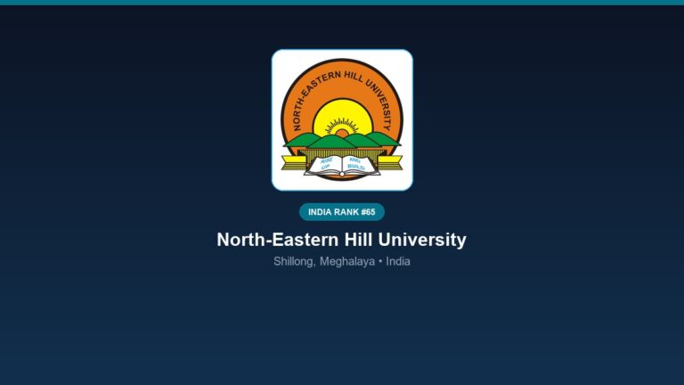 inst 65 rank 65 north eastern hill university ne