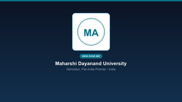 inst 92 rank 92 maharshi dayanand university mdu