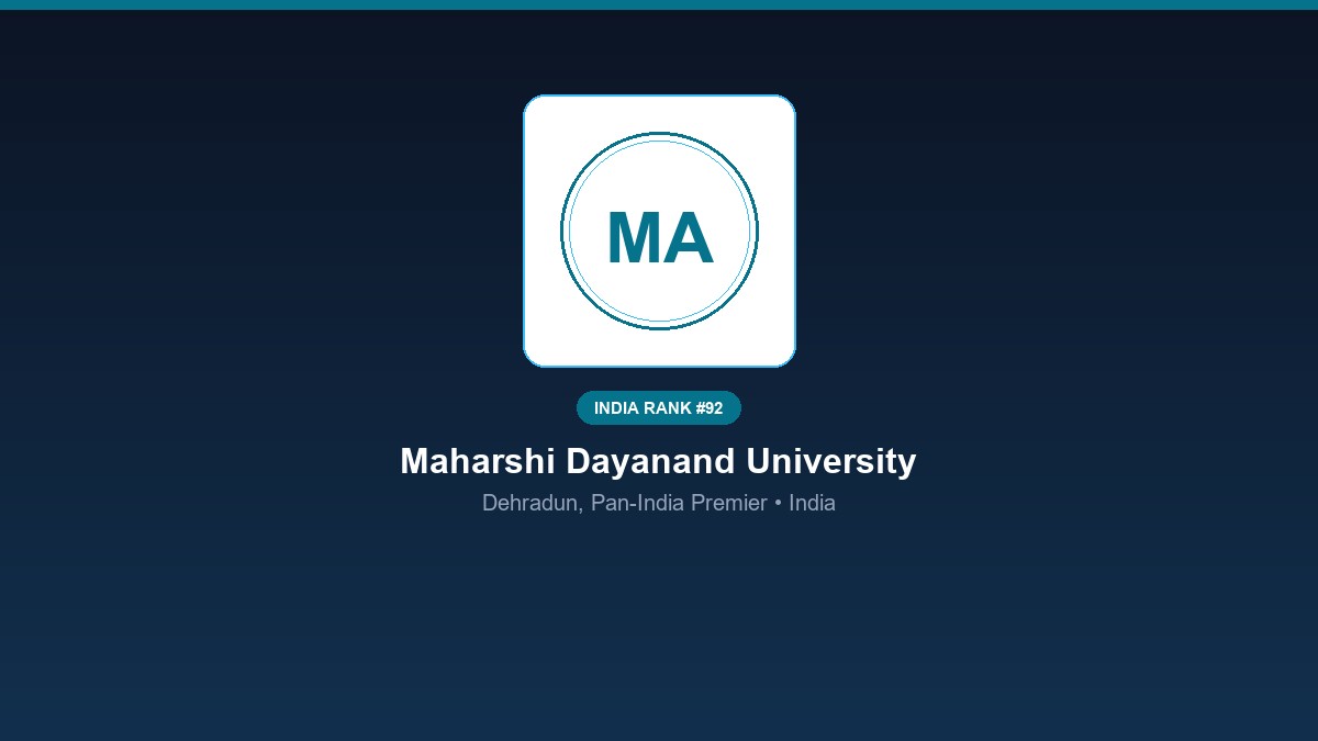inst 92 rank 92 maharshi dayanand university mdu