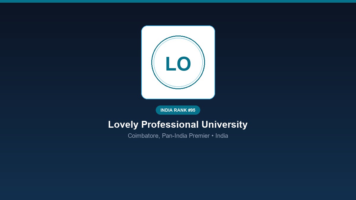inst 95 rank 95 lovely professional university l