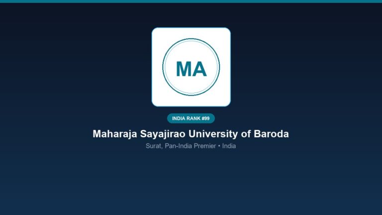 inst 99 rank 99 maharaja sayajirao university of